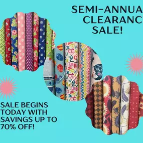 It's that time of year again! The semi-annual clearance sale at QPL begins today. Save up to 70% off yardage, bundles, kits, and notions. You won't find savings like this at any other time!