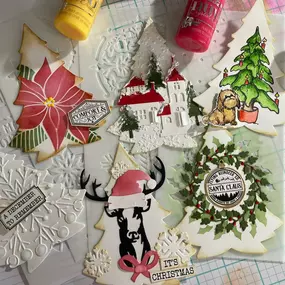 More classes today! This morning we made these fun trees with Els from Elizabeth Crafts. This release has just arrived at the store and is ready to purchase Today!