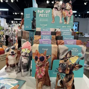 Freshcut Paper - dimensional pop up cards. Pop up pets with accessories to decorate. 
#alwaysnewproducts #shoplocallyowned #lasvegasmarket