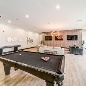 Social lounge and game room.