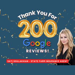 Thank you for 200 Google reviews!