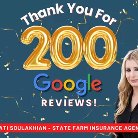 Thank you for 200 Google reviews!