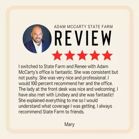 Thanks so much, Mary! We appreciate the opportunity to take care of your insurance needs!