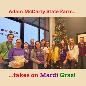 Did you think a Gonzales State Farm team would bypass Mardi Gras?! As if! We had a great time coming together as a team to celebrate earlier this month.