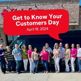 Happy Get to Know Your Customers Day! Today is all about YOU. Go to our Facebook page and tell us what you love most about our services by sharing a memorable experience in the comments!