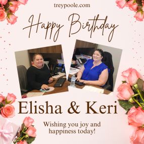 ???????? Join us in celebrating the birthdays of our fantastic team members, Elisha and Keri! Your hard work and dedication make every day brighter. We hope you have a wonderful day filled with happiness and special moments. Cheers to another year of greatness! ????????