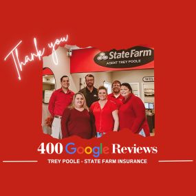 We want to say thank you to all who helped us reach 400 Google Reviews! Your feedback and testimonials motivate us to continue providing exceptional insurance services and personalized assistance in and around Prattville, AL.