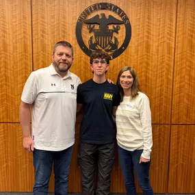 Yesterday morning, we said goodbye to Tyler after he was sworn into the U.S. Navy.  Johanna and I are so proud of the young man he has become.  We are excited to see God's plan for him during this next chapter in life.
Non sibi sed patriae
