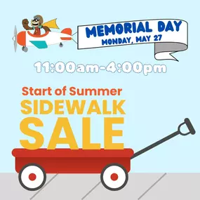 Chevy Chase, it's time for a Sidewalk Sale! This Memorial Day Monday, May 27th, stop by our Chevy Chase store between 11:00am-4:00pm for summer savings.