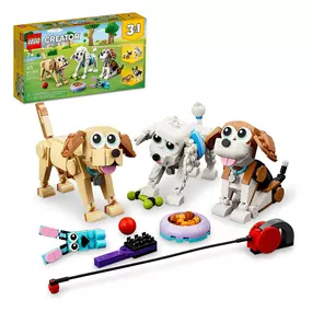 LEGO Creator 3 in 1 Adorable Dogs - There's non-stop adorable fun with this rebuildable dog playset. The canine action never has to end with 3 collections of dogs to build in this brilliant LEGO Creator 3 in 1 set.