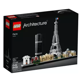 This Paris architecture set brings together remarkable structures of French architecture all in the same Paris skyline, including the Arc de Triomphe, Champs-Elysées, Tour Montparnasse, Grand Palais, Eiffel Tower and the Louvre. 649 pieces.