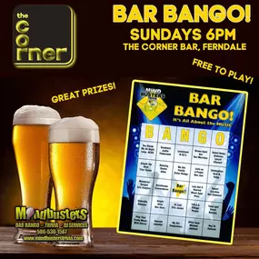 Combine music trivia and bingo at Bar Bango every Sunday evening! Enjoy free-to-play fun with your friends, great food, and the chance to win fantastic prizes. A unique and entertaining way to end your weekend.