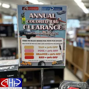 Have you been by to check out our Colored Tag Clearance Sale?

There’s still plenty of great deals to find.

Sale ends Sunday the 26th.

Have fun!