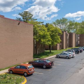 Modern buildings with ample parking