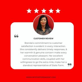 We love customer reviews! Rachel Johnson State Farm Agent Stafford