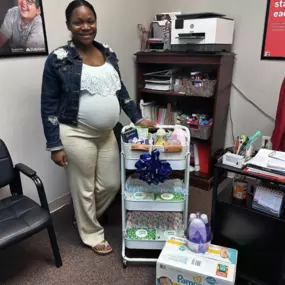 Happy due date Shaniqua!! Can’t believe you are still in office working! We can’t wait to meet little one!