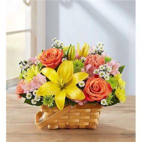 Fields Of Europe™ Basket - Our charming arrangement captures the simple beauty of fresh-picked flowers.