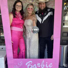 Photos from our first annual Halloween Party at ALSF! We passed out candy to the trick-or-treaters, had a costume contest, and a dunk tank! Every time Angie was dunked, ALSF donated to Ocala Outreach, which is a local nonprofit. Our office costume theme this year was Barbies and Kens.