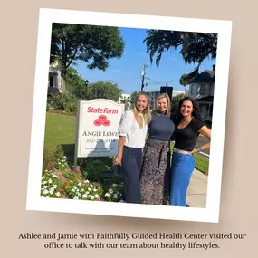 Ashlee and Jamie with Faithfully Guided Health Center visited our office to talk with our team about healthy lifestyles.