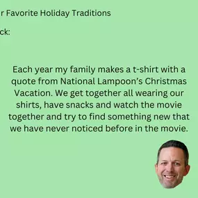 We'd love to hear about your favorite holiday traditions! Feel free to share with us!