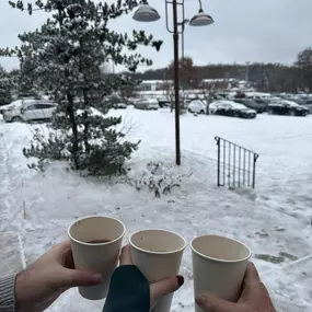 Cheers to this winter wonderland! Drive safe out there!