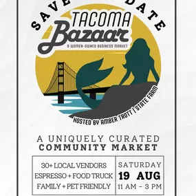 Amber Trott - State Farm Insurance Agent
Community Market at the Tacoma Bazaar! August 19