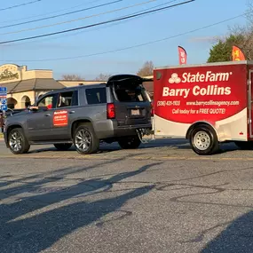 Honk if you see our truck and trailer around town!