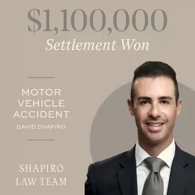 Motor vehicle accident case settlement won