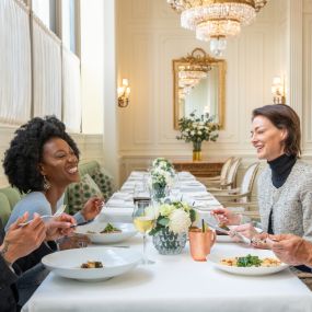 Friends enjoying lunch at the  Westgate Room Restaurant.