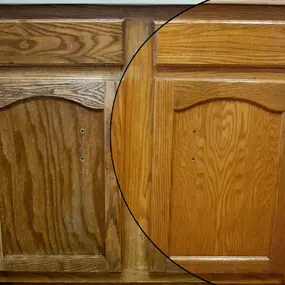 before and after cabinet refinishing in gig harbor