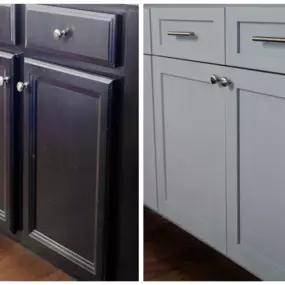 before and after cabinet refacing in lakewood