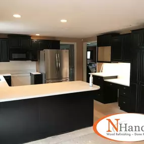 kitchen after cabinet refinishing in Tacoma