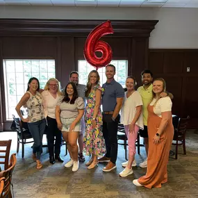 Celebrating 6 amazing years with an incredible team. So thankful for this talented group that takes such great care of our customers. Here’s to many more years of growing together!