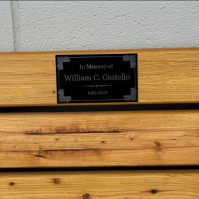 Happy Father’s Day to all you dads, single moms, and father figures! 
Special shout out to my dad William C. Costello that passed away a couple of years ago and all the other father figures that aren’t with us today. You’re missed every day! 
Thank you to our new friend Board to Death Woodworks for helping create this amazing custom bench in memory of him and the Greater Deer Park Area Chamber of Commerce for arranging these amazing flowers to help add some charm to the area. 
P.S. Feel free to 