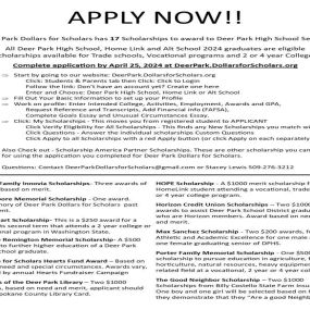 17 scholarships are up for grabs this year including (2) $1,000 Good Neighbor awards from our office!

If your child is eligible, please have them fill out an application at www.deerpark.dollarsforscholars.org