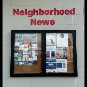 Today is Good Neighbor Day! Mayor Verzal signed a proclamation back in 2021 making it official in Deer Park! 
As a gift to the community, we’ve installed a “Neighborhood News” board to display all of the great things happening around town. Please feel free to drop off any flyers to help promote your event on Main Street!