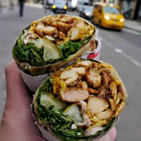 Brothers Grimm: Grilled chicken wrapped in a chestnut and chili dough with pickled shitake mushrooms, raisins, pickles, plantain chips and chipotle aioli