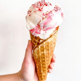 Peppermint ice cream cone