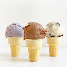 Pasteurized sheep milk ice cream cones