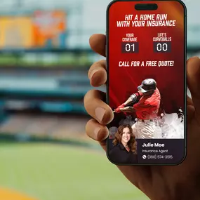 When life throws you a curveball, make sure your coverage is ready to swing back. Let’s talk about your insurance needs and help you knock it out of the park. Call today for a free quote.