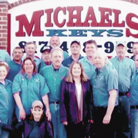 Team members of Michael's Keys Locksmith posing for a group photo.