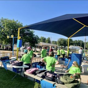 Let’s Celebrate Back to School!
Parents bring your students to Fiesta at Fuqua and Hillcrest Parks today 9-11am. We’re giving away backpacks with school supplies, free haircuts and games to play.
Thanks to First Baptist & Connection Church volunteers serving and sharing the Love of Jesus in our community.