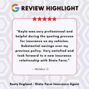 Rusty England - State Farm Insurance Agent
Kaela is an asset to our team!