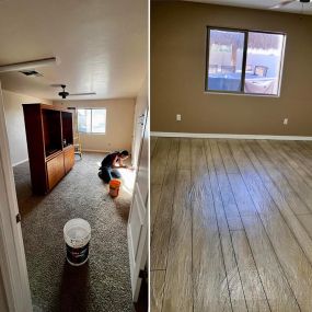 We pride ourselves on being able to provide stunning alternatives to concrete work and wood floors. Contact us today to learn more about our woodlook and epoxy coating services!