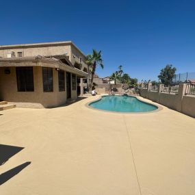 Our cool deck coating services are perfect for homes in Lake Havasu, Kingman, Parker, Bullhead City, and other nearby areas. We also offer masonry, retaining walls for block walls and stucco walls, pool installation, deck repair, and more!