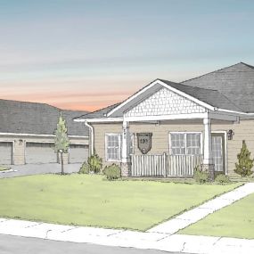 1-story apartments with attached garages at Wayfare Cibolo Hills