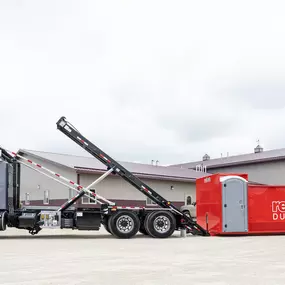 Roll-off dumpster + portable restroom combo