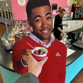 Where's Jake?!
February 2024
Sweet Frog in Frankfort, IL
Jake has been waiting all month for his FroYo ????  
Also celebrating National Frozen Yogurt Day!