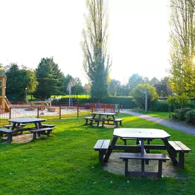 Picnic area at Charlton Lakeside