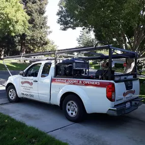 Official Overhead Door Company of Sacramento, Inc. service vehicle, proudly serving residential and commercial customers with trusted garage door solutions since 1921.